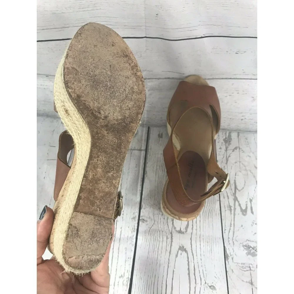Bettye Muller Espadrille Platform Wedge Leather